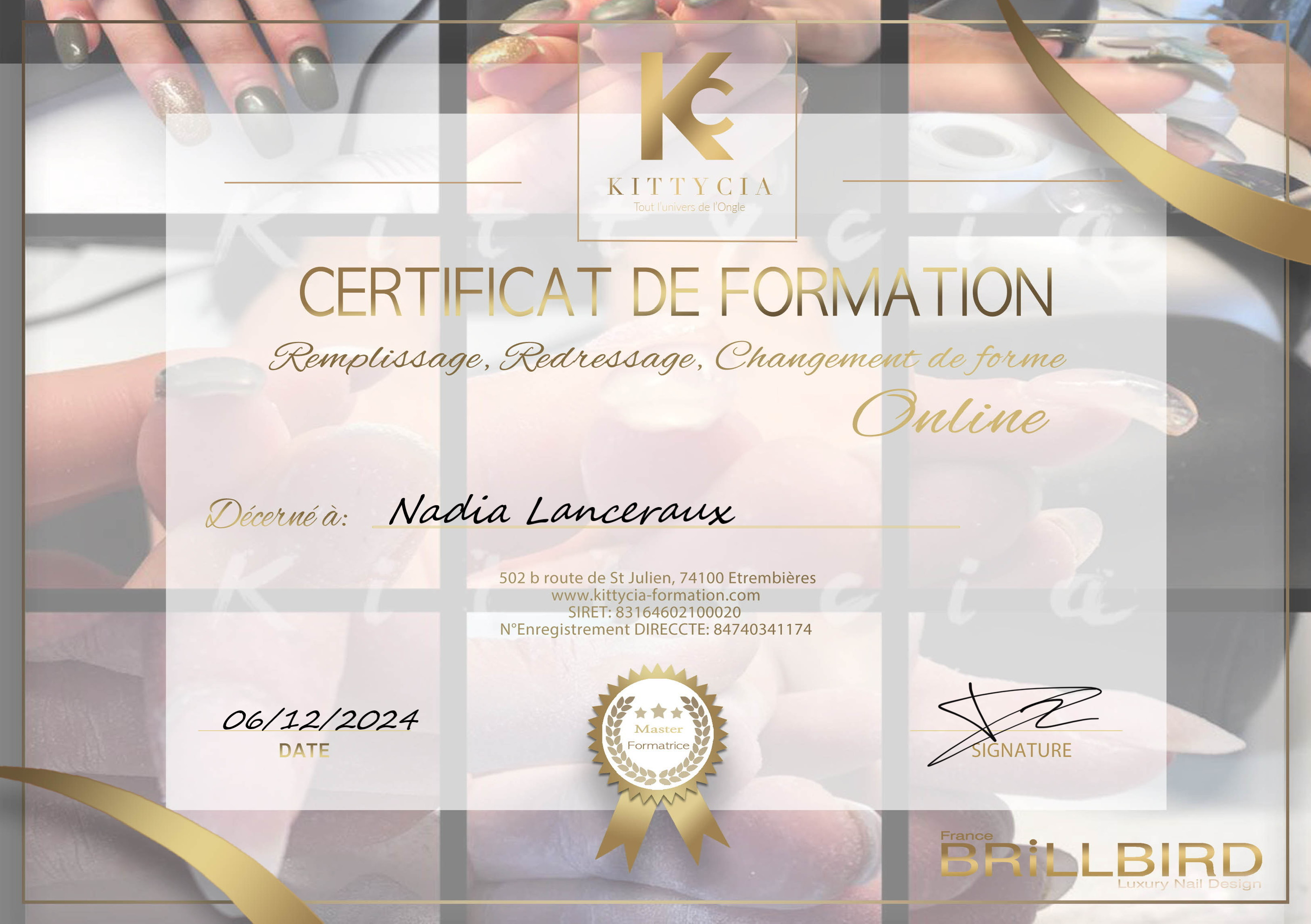 certificat nadia lanceraux remplissage