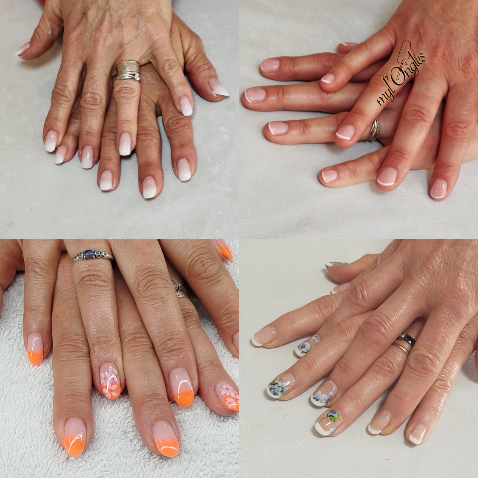 French-manucure, Baby-Boomer, Baby-color,strass, stamping, foils